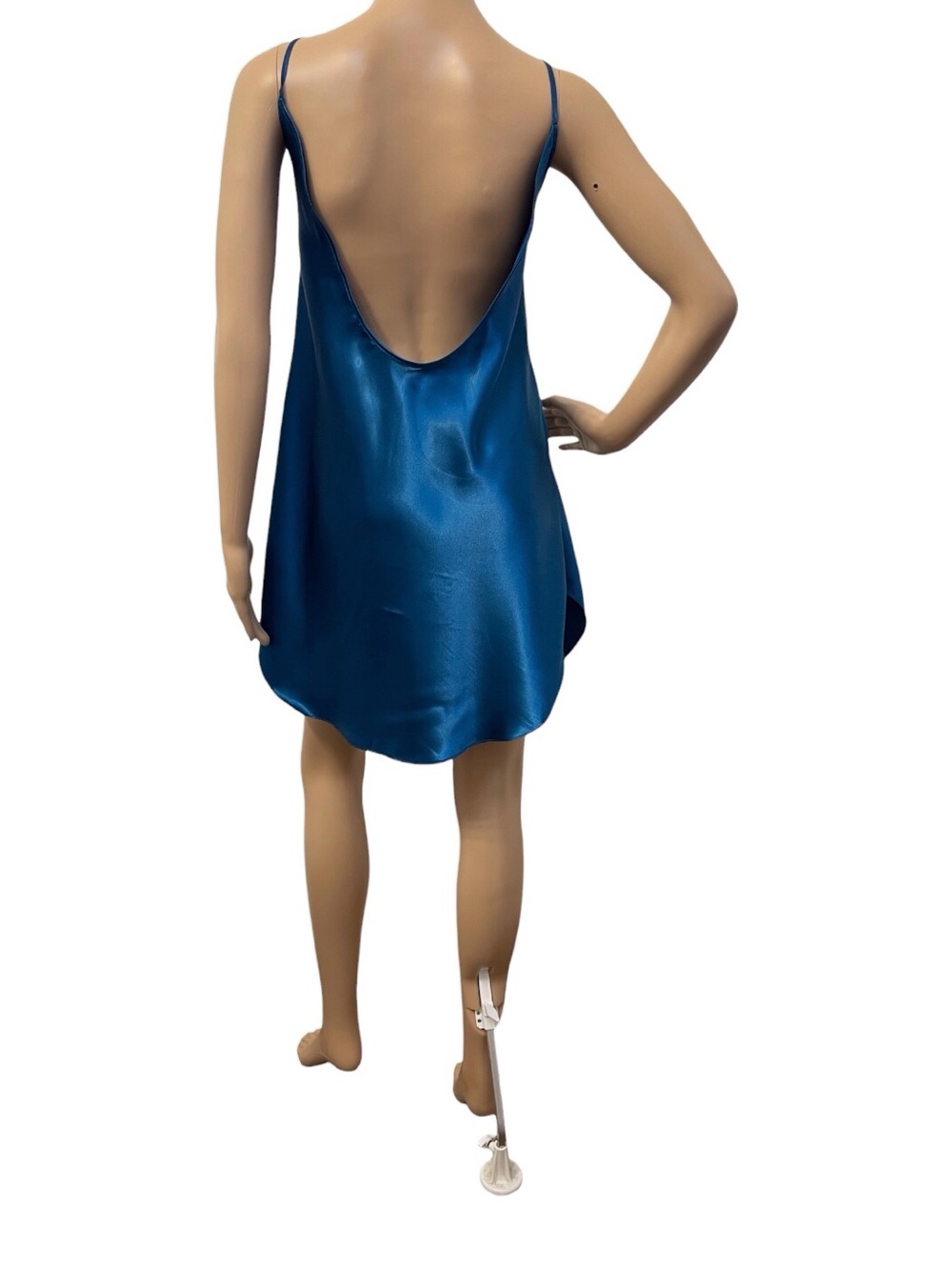 Honors Intimates Women's Blue Satin Night Gown Satin Robe, XL - Picture 11 of 12